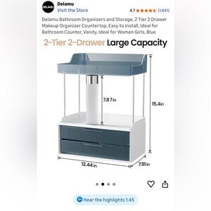 Delamu 2-Tier Bathroom Organizer